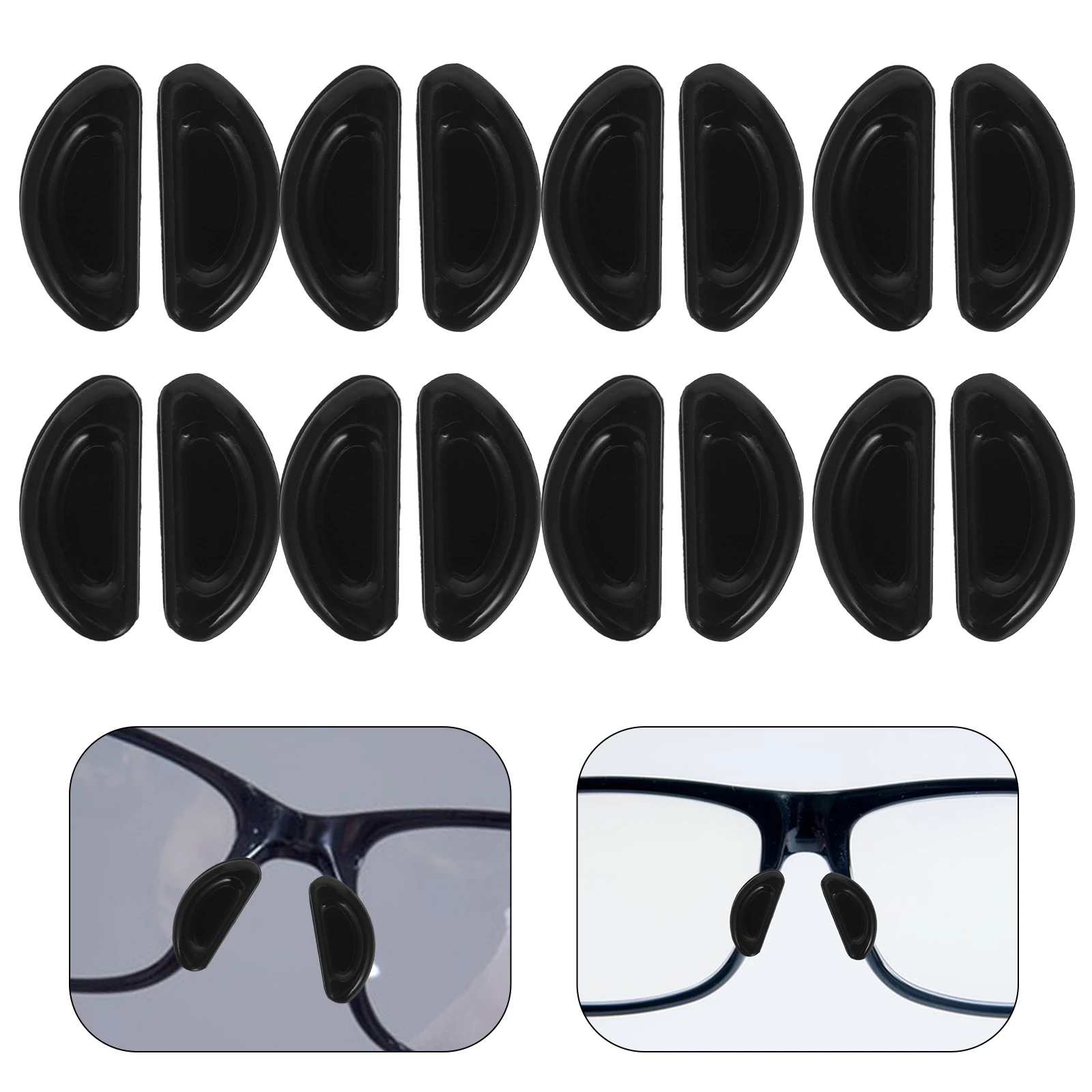 

10 Pairs Ultrasoft Silicone Eyeglass Nose Pads Selfadhesive AntiSlip Nose Cushion Replacement For Glasses Sunglasses White