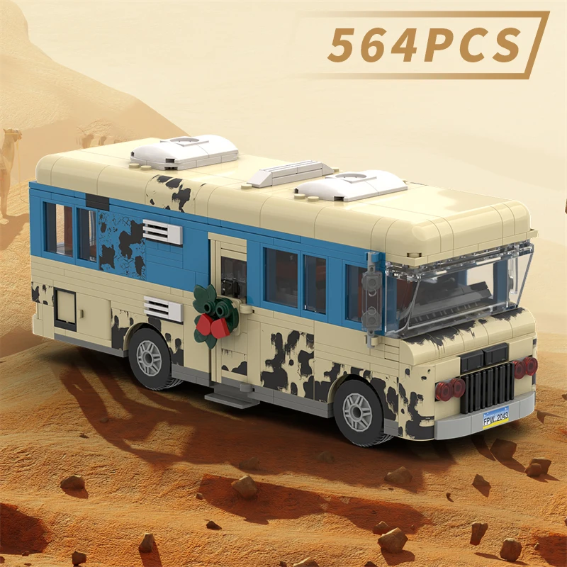 Moc rv bus modell kit bausteine weihnachts storys spielzeug für kinder kinder weihnachts geschenke 564pcs ziegel