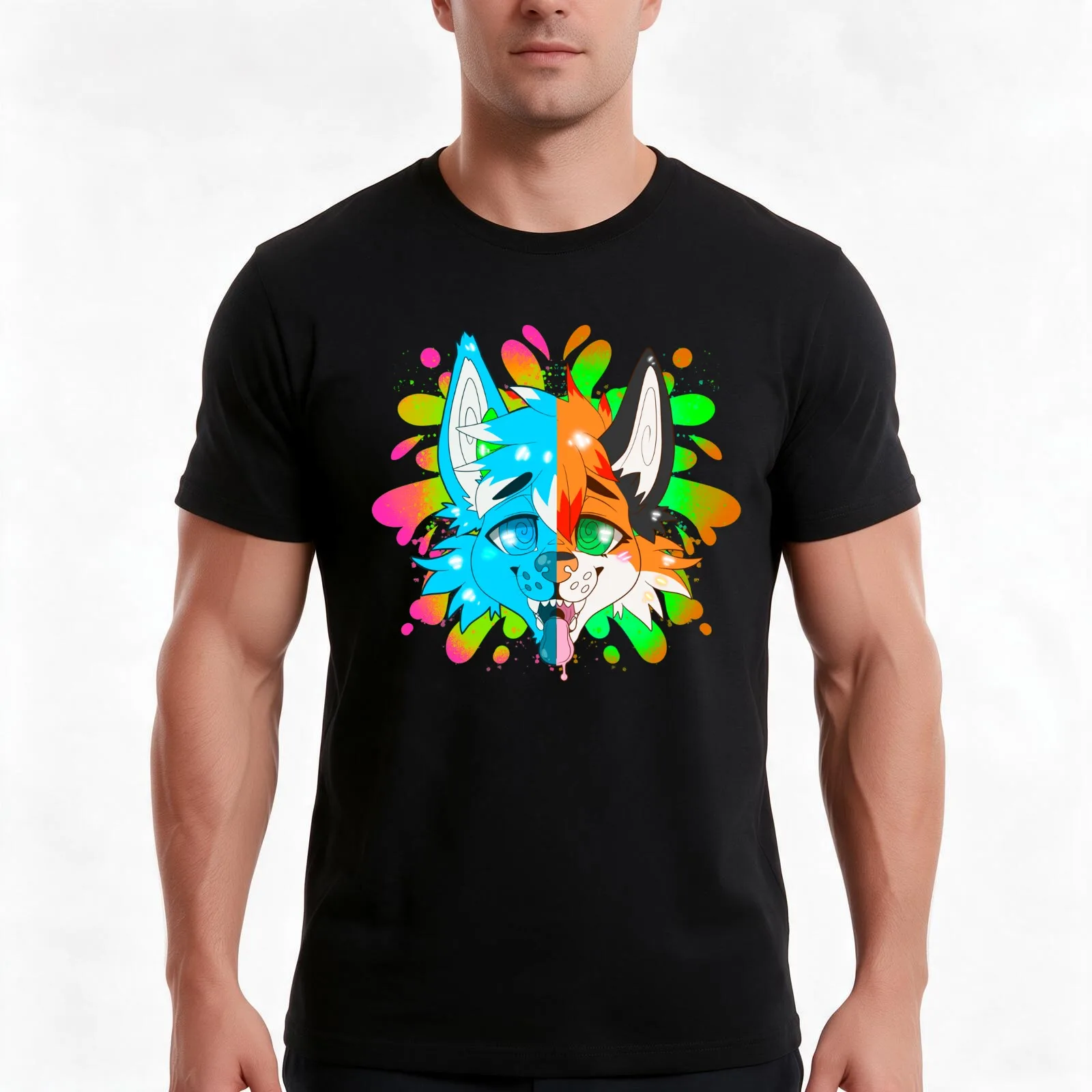 Splash Venmar & Quest T-Shirt, Summer Casual Cotton Tee, Oversized Streetwear Tops, Vintage Graphic Print, Unisex Men Women