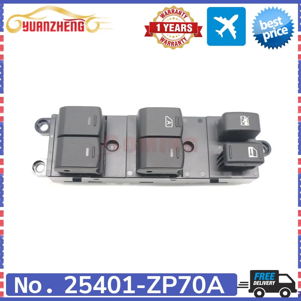 For Nissan Frontier Xterra 2007-2021 New  25401ZP70A 25401-ZP70A Car Front Left Master Power Window Switch Control Switches