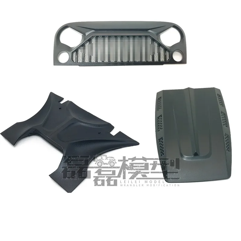 

275mm/313mm Wheelbase Body Grille/hood Decorate for 1/10 RC Crawler Car AXIAL SCX10 Wrangler Upgrade Parts