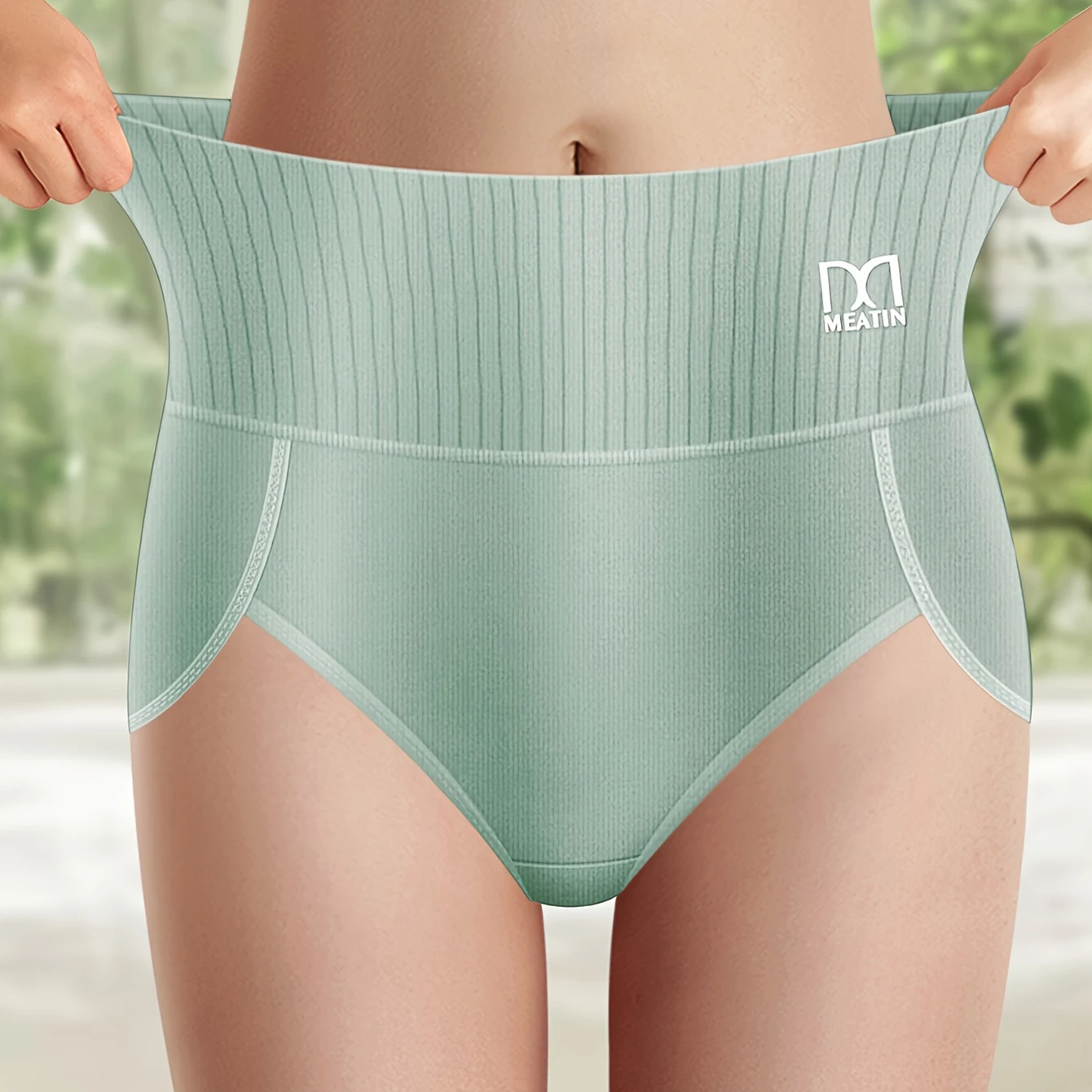4 pcs High Waisted Tummy Tightening Women\'s Panties Hip Lifting Girdle Comfortable Cotton Skin-friendly Breathable Skin-friendly