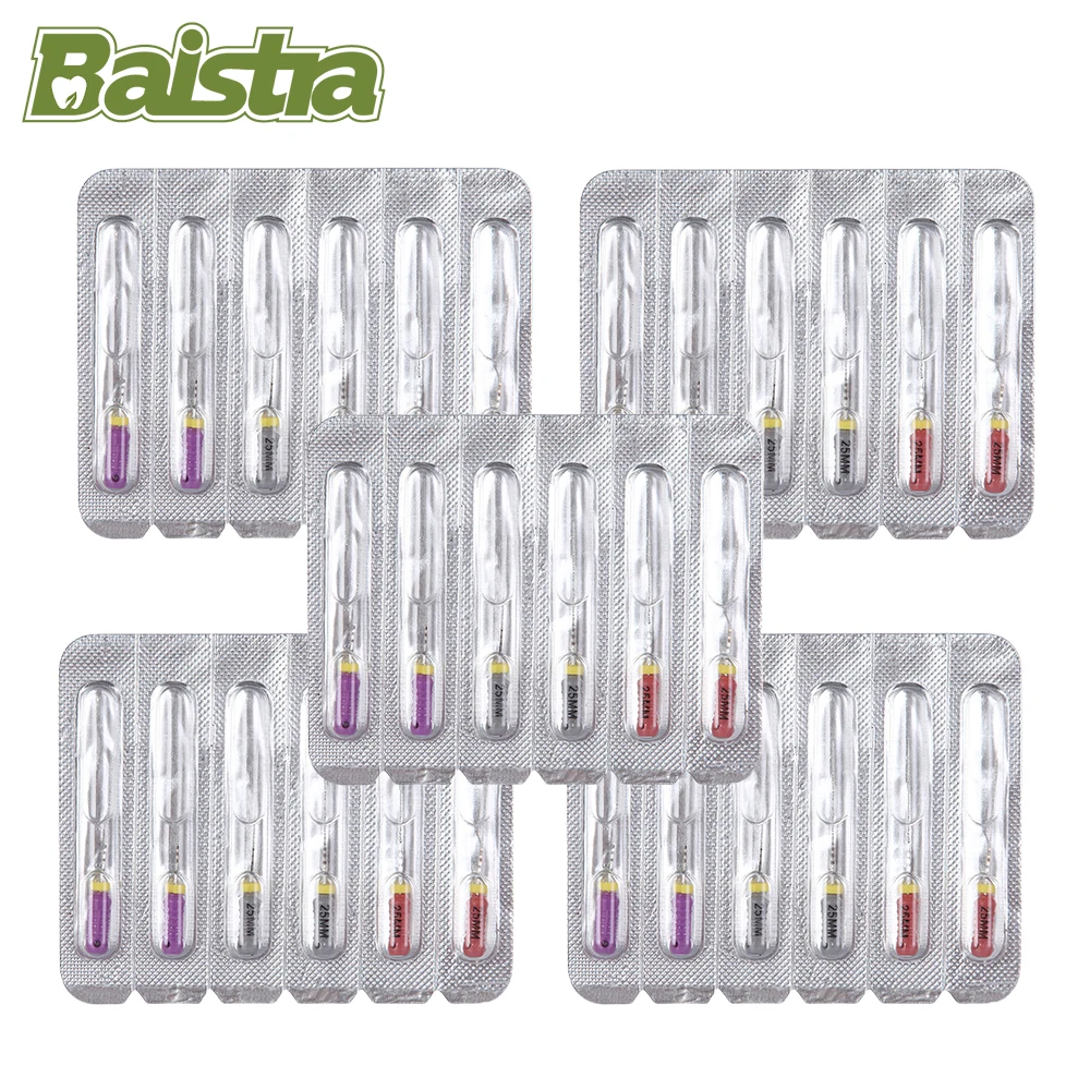 

Baistra 5BOX Dental Hand Use C Files Endo Root Canal 25mm #6 #8 #10 Stainless Steel Endodontics Files Dental Instrument