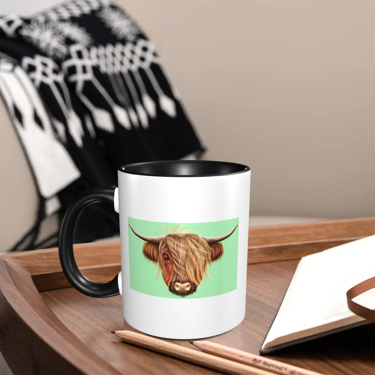 

Scottish Hairy Highland Cow Mug Funny Ceramic Coffee Cups Tea Mugs Milk Cup Drinkware Gifts for Woman Man