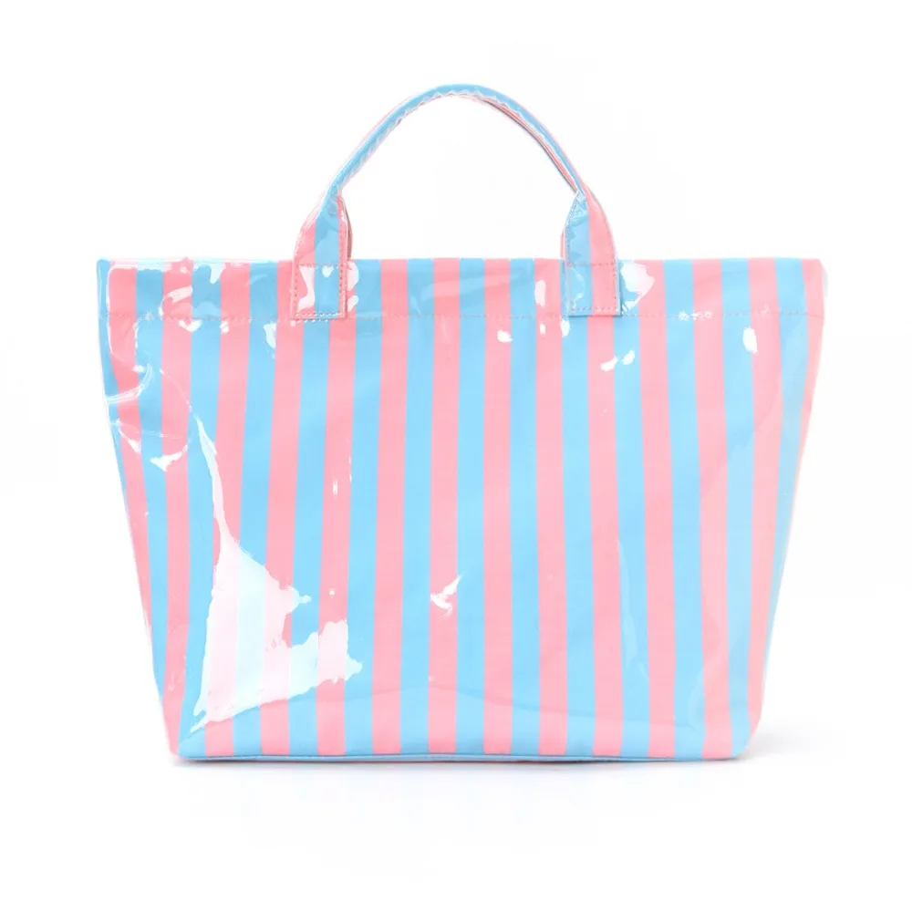 

Durable Polyester Travel Handbag Striped Design Large Capacity Duffle Bag Foldable Clothes Organizer Cabin Under The Seat