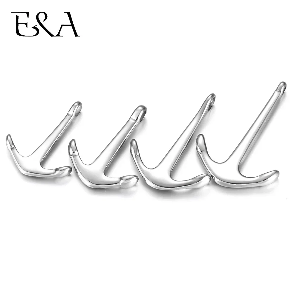 Stainless Steel Anchor Hooks Clasps Accessories for Milan Rope Leather Bracelet Jewelry Making Necklace Pendant Findings