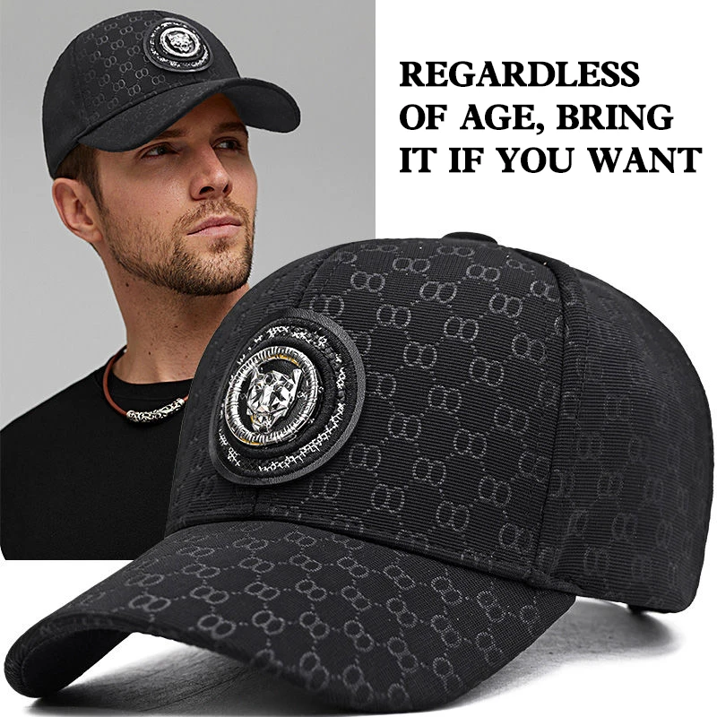 Autumn New Concave-Convex Printed Baseball Cap Fashion Labeling Hat Men's Korean Fashion Outdoor Casual Men's Peaked Cap