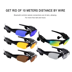 Wireless Sports Bluetooth 4.2 Sunglasses Polarized Glasses Headset Headphone for Running Cycling Men Women Earpiece Hands-Free