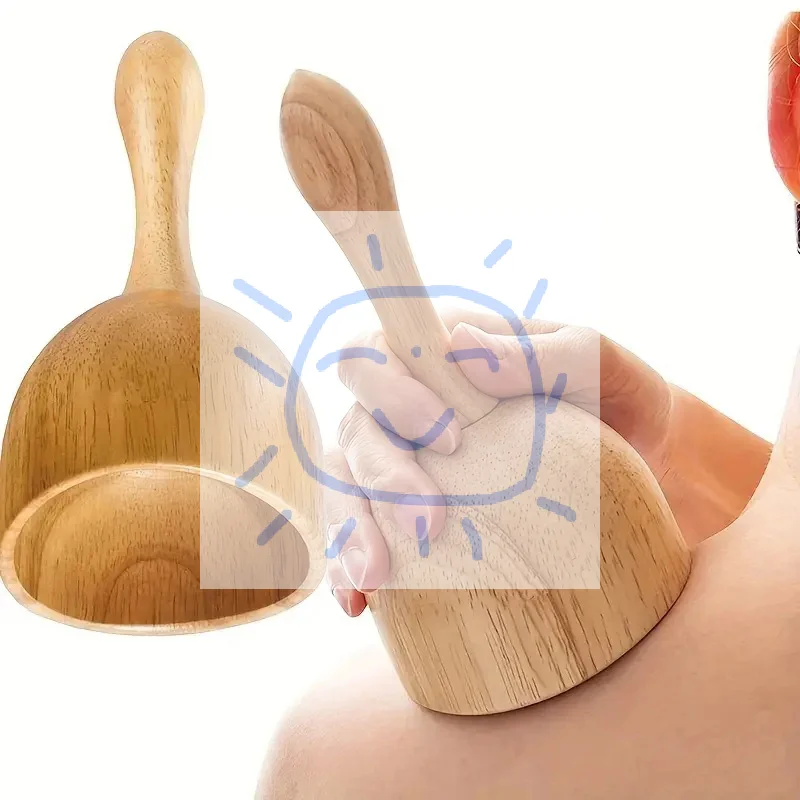 

Деревянная ручная массажная чашка, деревянная шведская чашка, лимфодренажный массажный инструмент, для моделирования тела, антицеллюлитный Гуа Ша