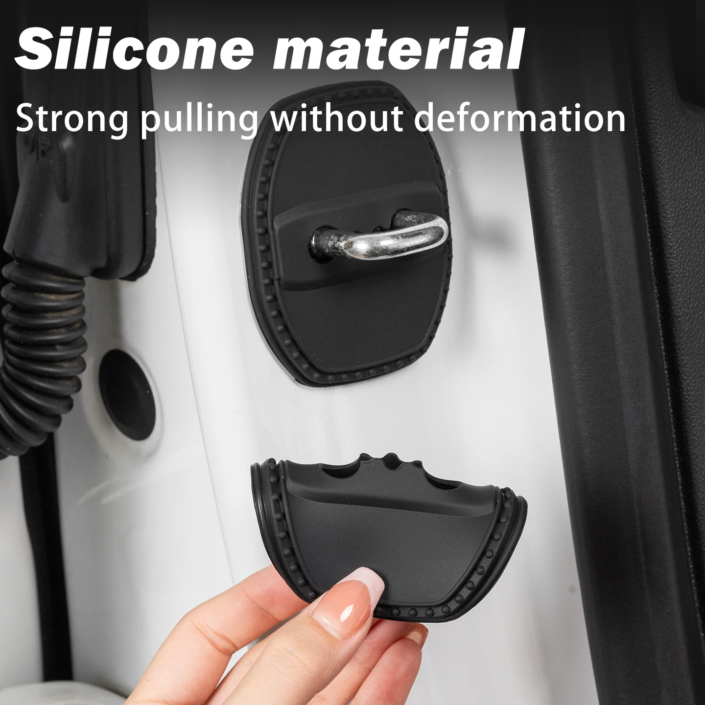 2/4 قطعة غطاء قفل باب السيارة من السيليكون حافظة تزيين واقية لـ MG Pilot