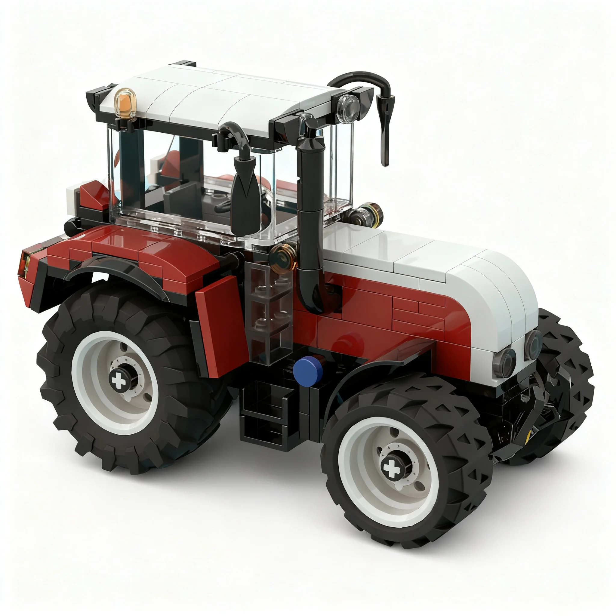 303pcs MOC City Farm Steyr Kompakt - Tractor Model Building Blocks Christmas Gift Assemble Collection Display Creative 3D Idea