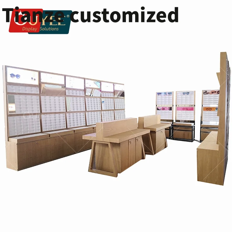 

Customized-Factory Optical Showcase Display Cabinets Optical Store Fixtures Glasses Shop Decoration High End Custom