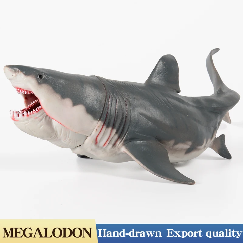 شخصية سافاج مارين ميغالودون شارك - لعبة كلاسيكية من حيوانات المحيط ونموذج الحياة البحرية من مادة PVC للأطفال