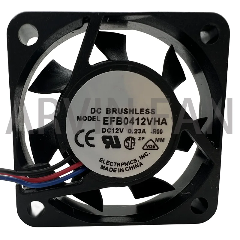 Brand New Original EFB0412VHA-R00 4cm 4010 40mm Fan DC12V 0.23A 3 Lines Switch Inverter Small Cooling Fan