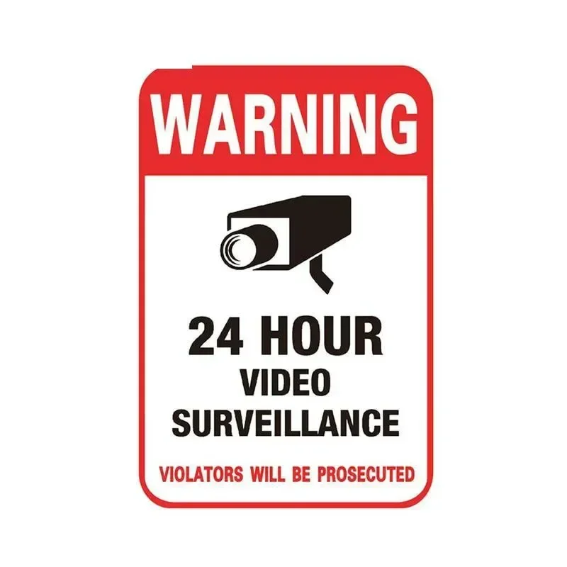 1/5pcs/lot Waterproof Sunscreen PVC CCTV Video Surveillance Security Camera Alarm Sticker Warning Decal Signs NEW