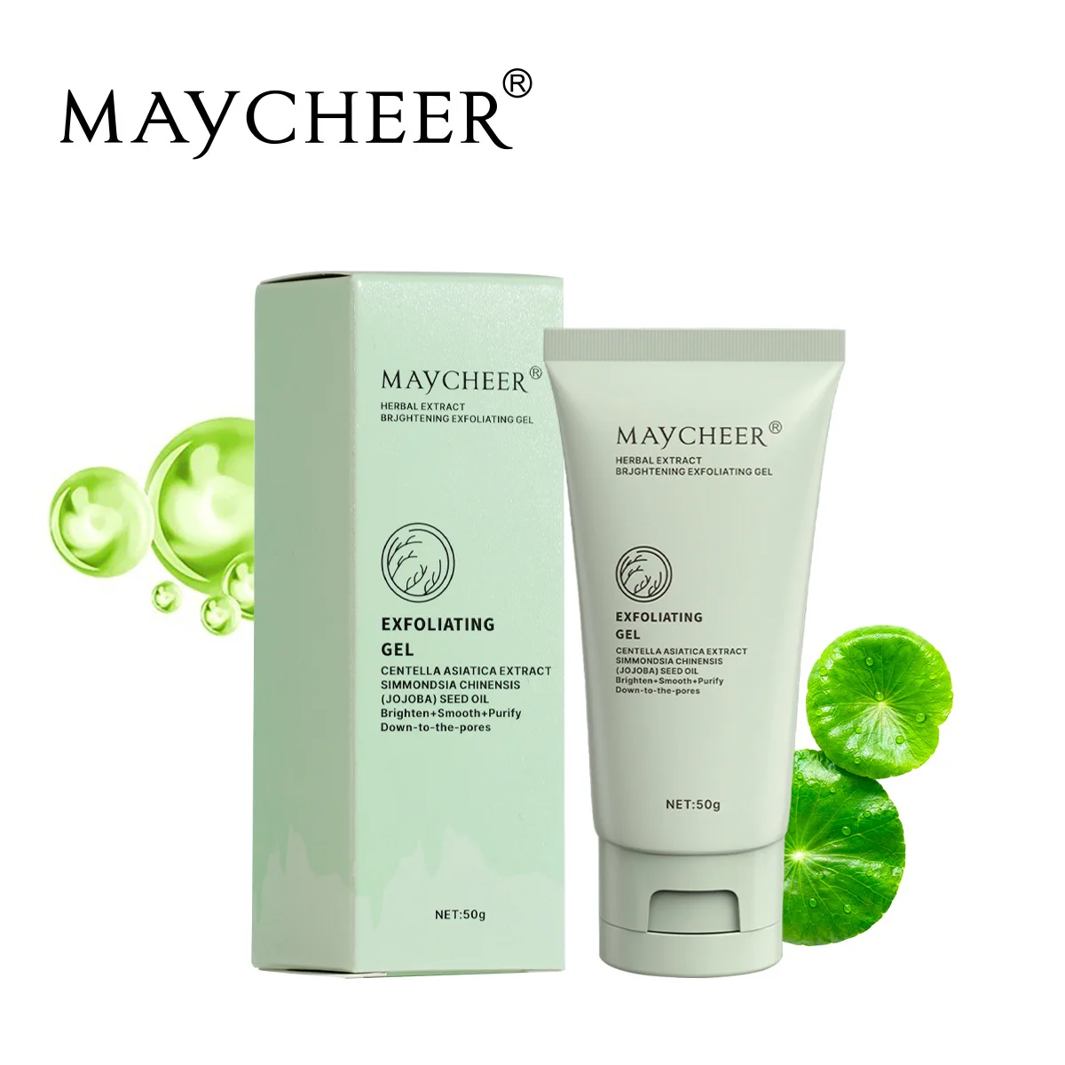 MAYCHEER Herbal Exfoliating Gel, Brightening & Deep Pore Cleansing
