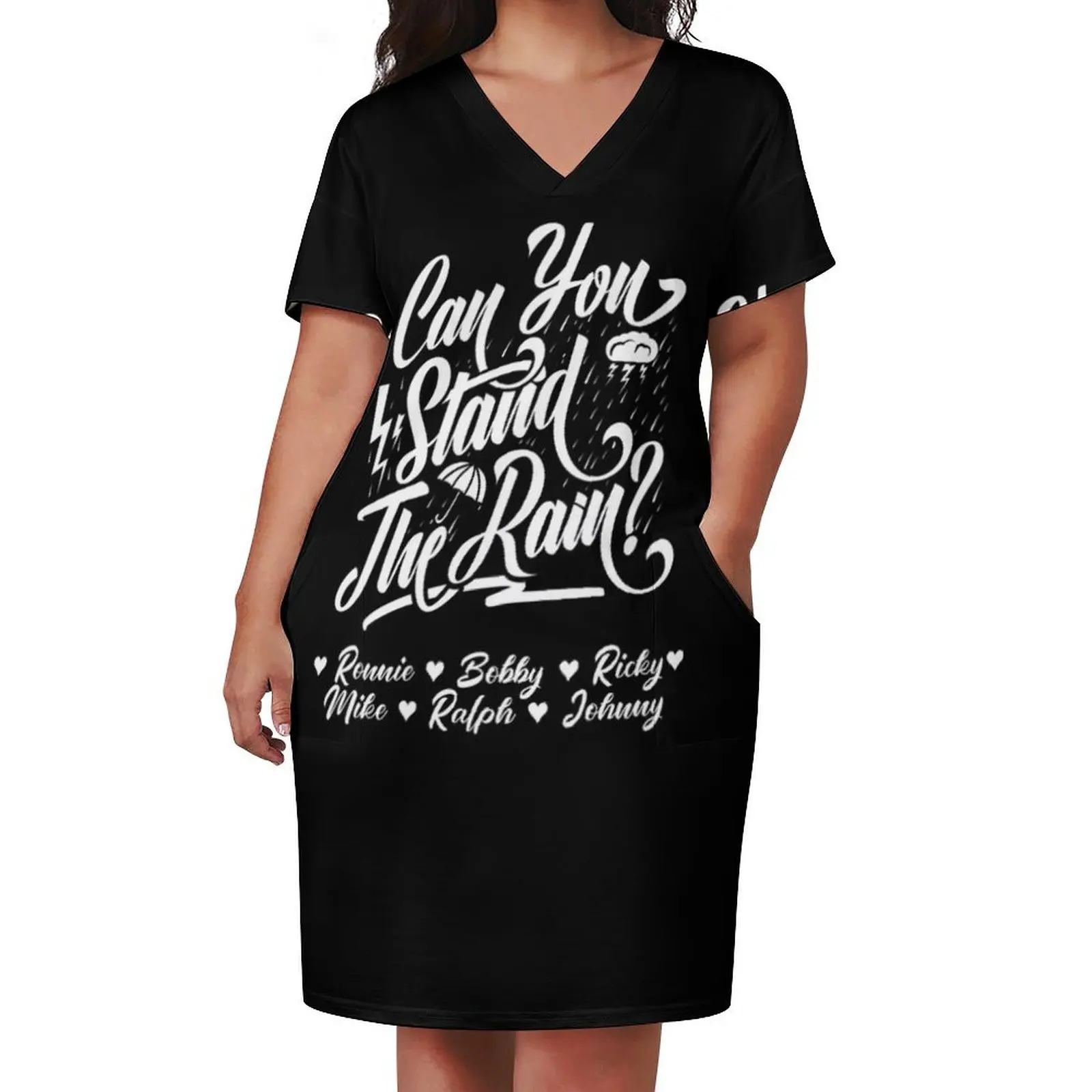 Can You Stand the Rain Ronnie Bobby Ricky Mike Ralph Johnny Loose Pocket Dress summer dress womens 2025 Dresses