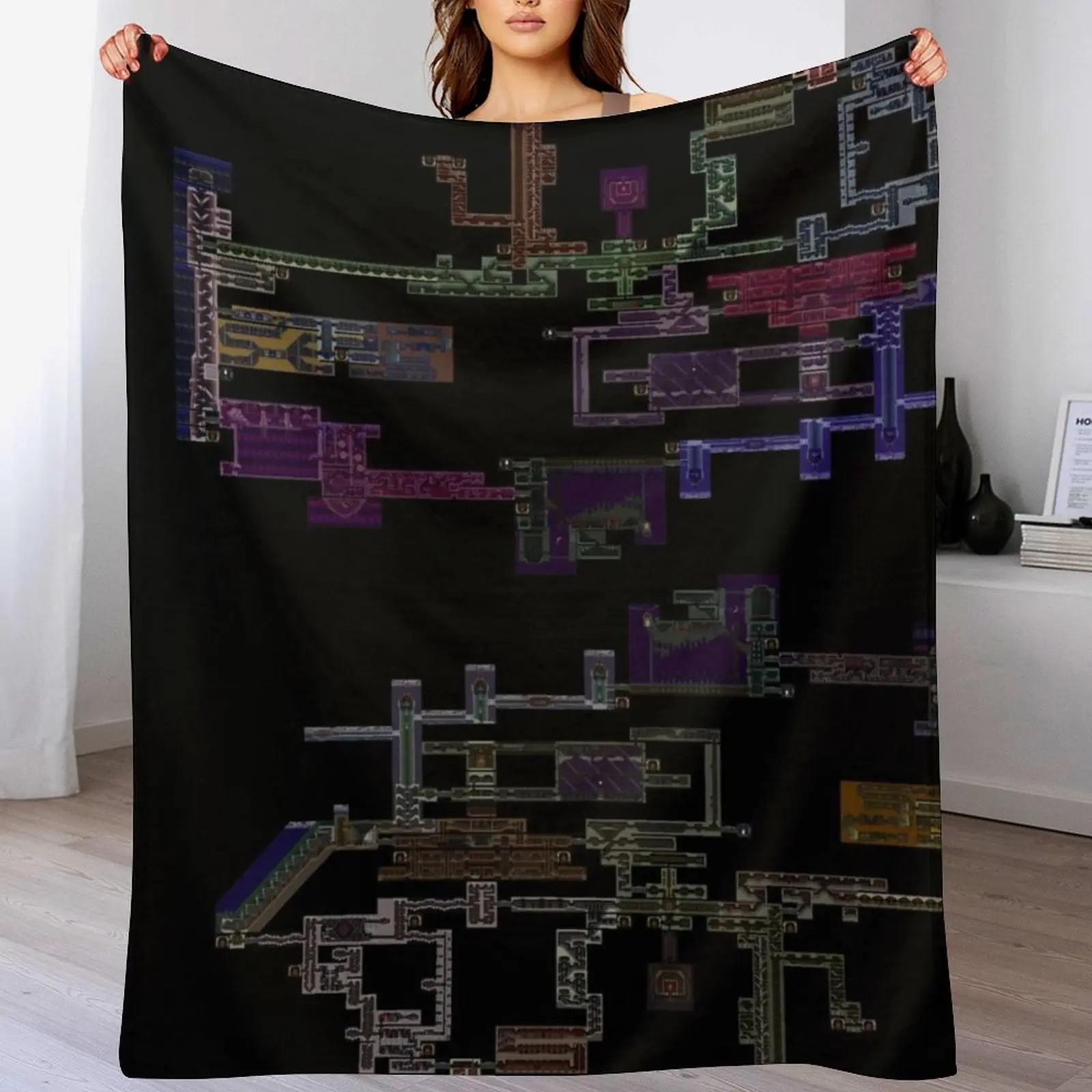 

Castlevania: Symphony Of The Night Throw Blanket Color Fast Cozy Throw Blanket