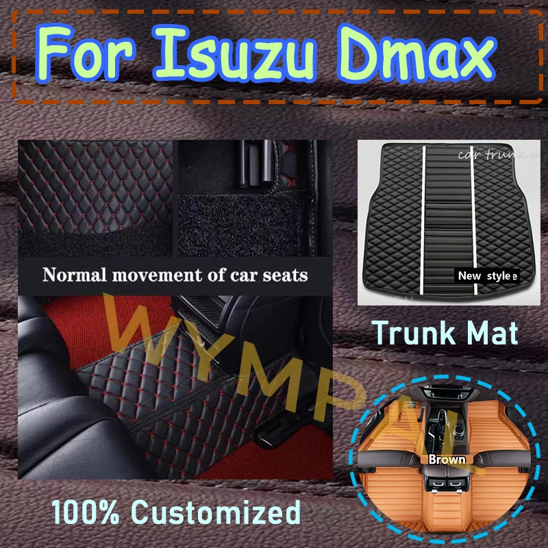 

Luxury Car Floor Mats For Isuzu Dmax D-max 2020 2019 2018 2017 2016 Auto Decoration Leather Carpets Waterproof Accessories