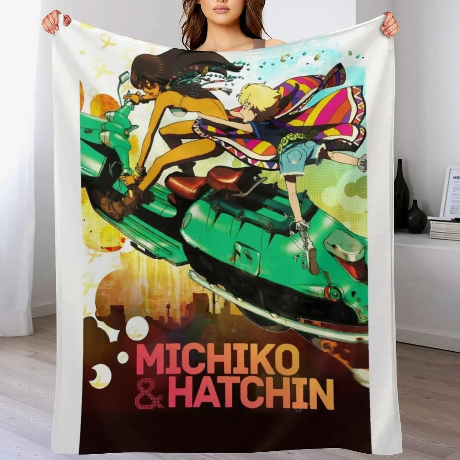 

Michiko to Hatchin Throw Blanket funny gift Luxury Designer Sleeping Bag Cute Blankets