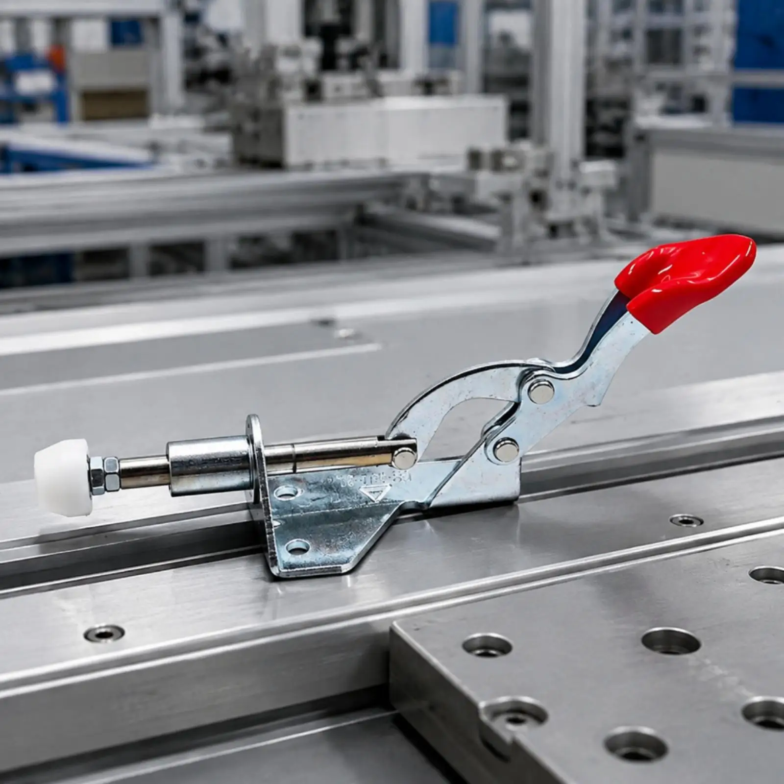 Push Style Toggle Clamp Pad Print Casting Form Positioning Fixture Hot Rolled Steel Plate with Rotating Touch Pad for Workshop