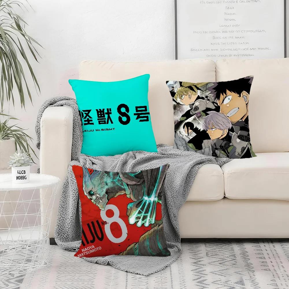 K-kaiju anime N-no cute 8 cushion cover Bedroom Sofa Decorative home Car portable Cushion Cover With Zipper Soft pillowcase