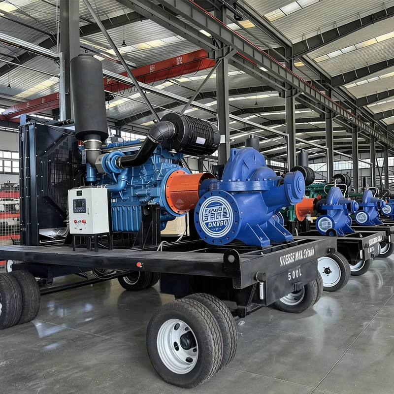 Pressure Dewatering Water Centrifugal Horizontal Automatic Diesel Engine Double Suction Split Pump with Agriculture Irrigation