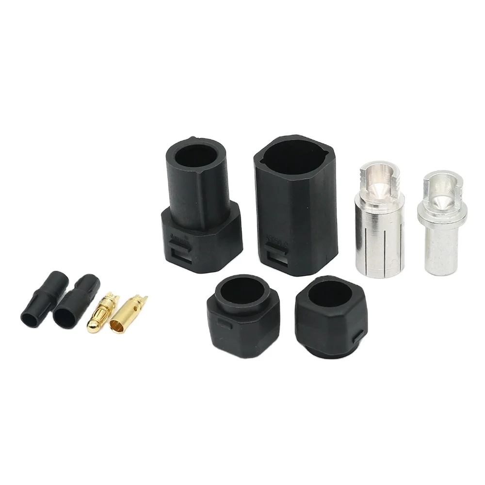 

10PCS AMASS SH Series Connectors 6AWG Power Connector UL94 V0 Anti-spark Bullet Plugs for RC battery Black