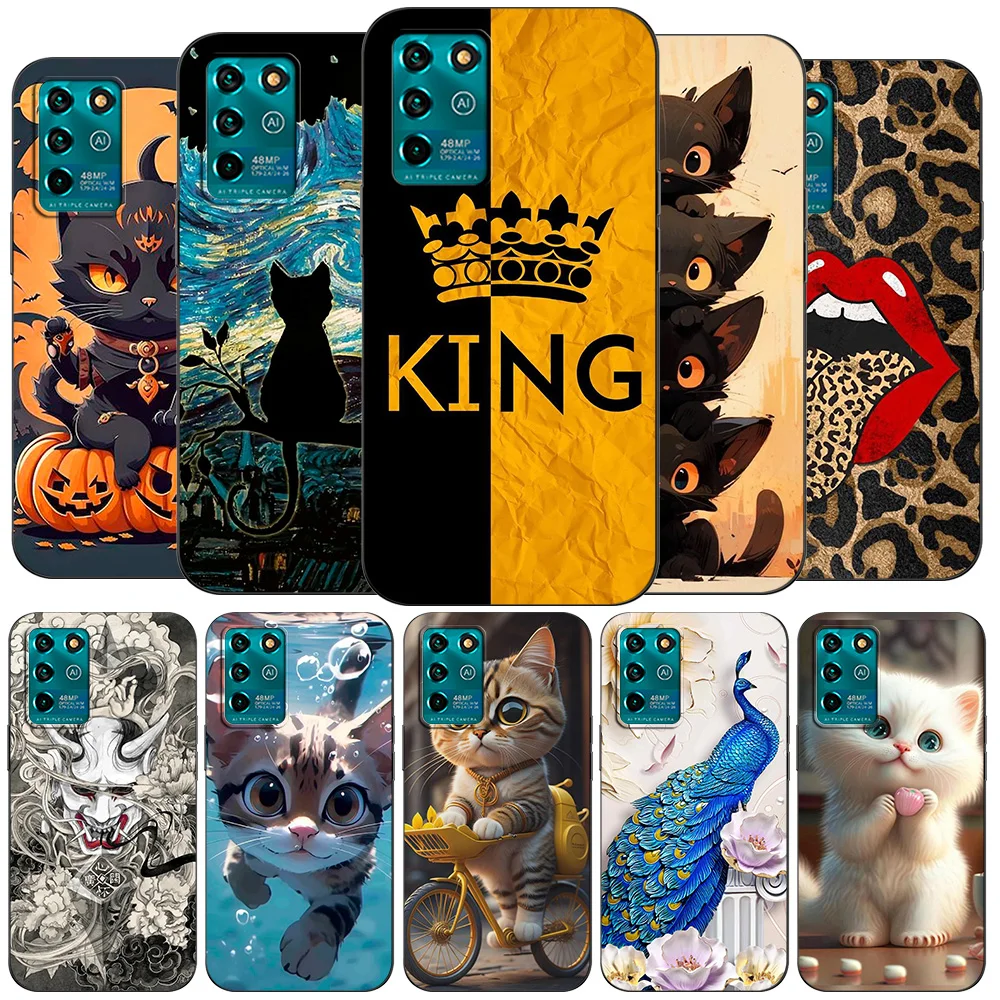 For ZTE Blade V2022 V30 Vita Case Phone Back Cover Black Tpu Case creative cute design