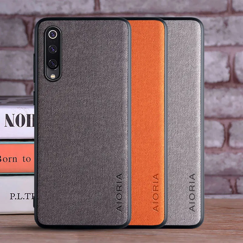 Textile Case for Xiaomi mi9 Lite mi 9 SE Soft TPU with Hard PC 3in1 material perfect touching feel