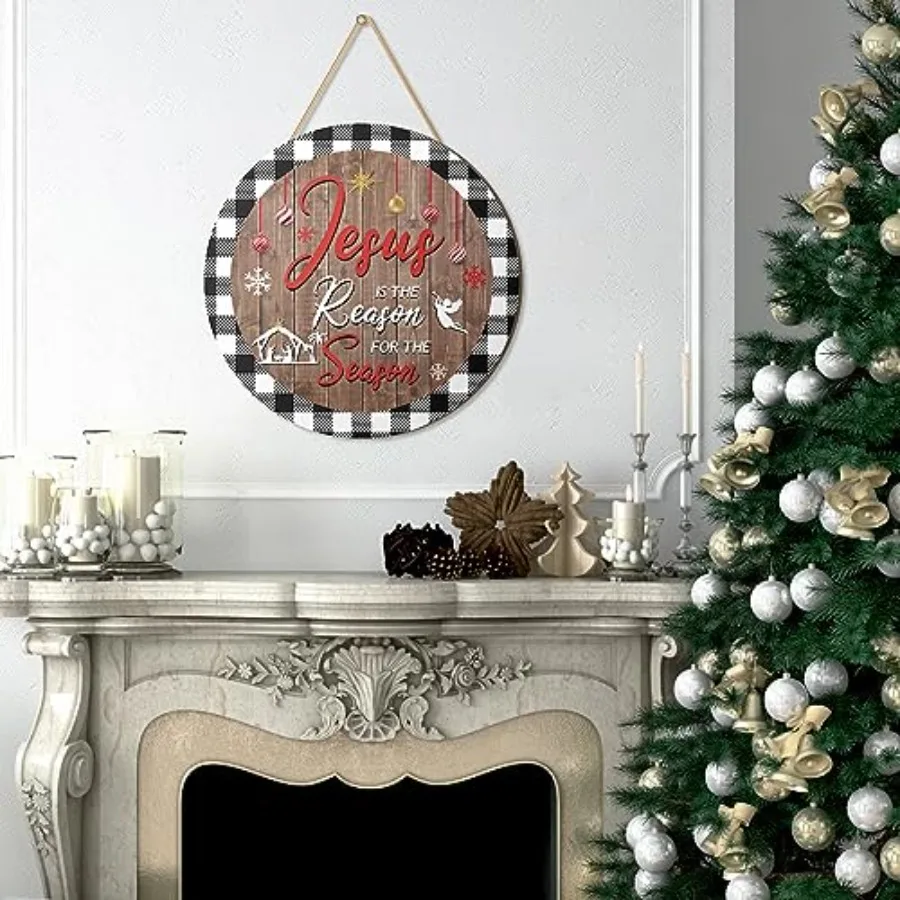 Wreath Pintu Natal Kayu Wesiti Yesus Adalah Alasan Musim Ini Tanda Gantung Pintu Natal Yesus Adalah Alasan Musim Ini