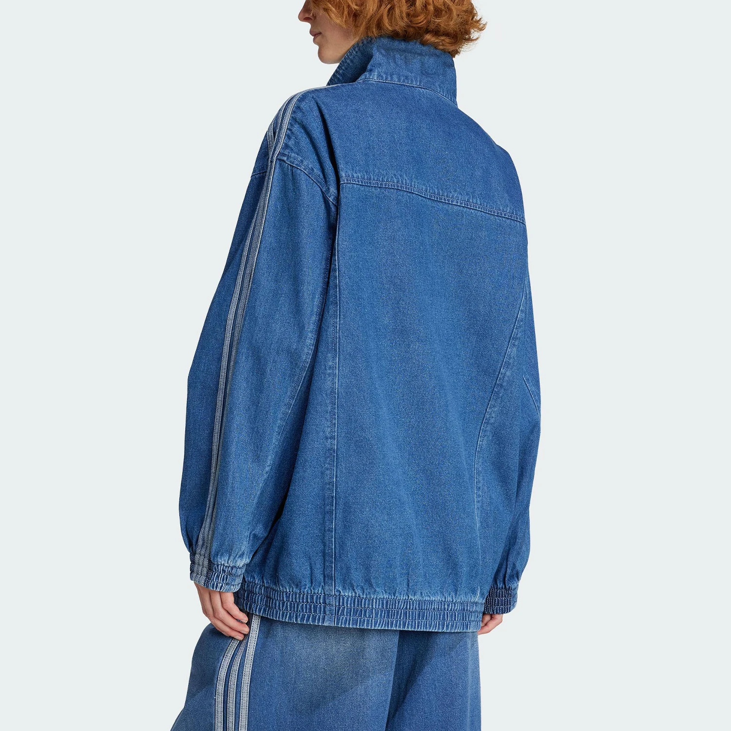 Adidas Authentic Three Leaves Women's Loose Denim Sport Leisure Jacket JY2896