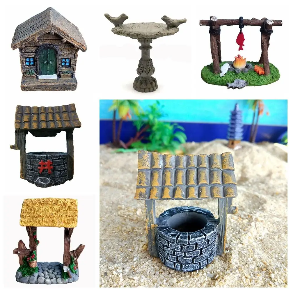 Figurines en arc miniature en résine, accessoires de poupée, ornement de jardin féerique, Simulation de maison de ferme, Micro paysage