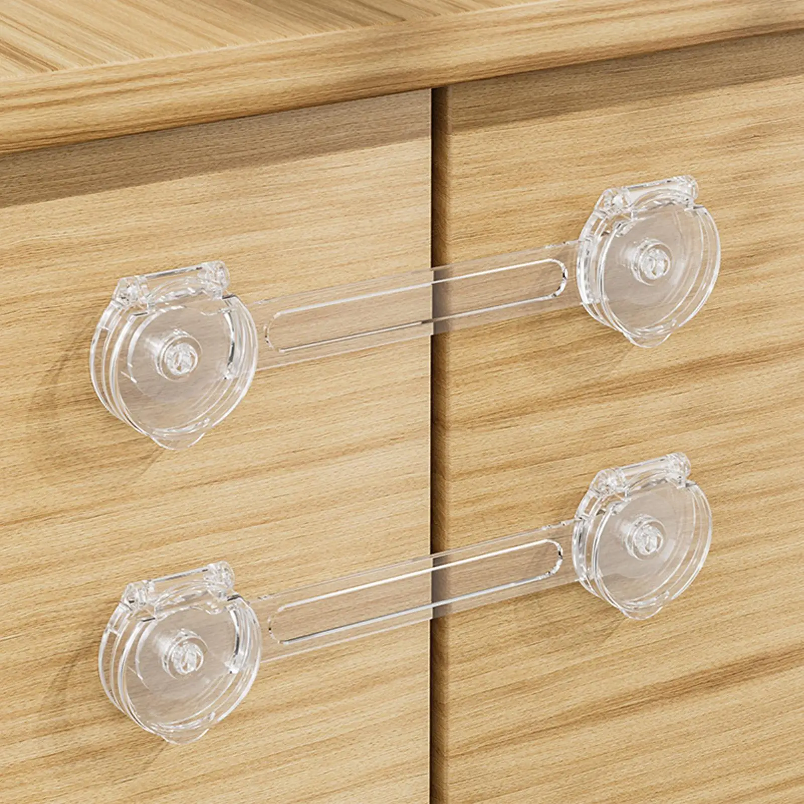 

Child Safety Locks Cabinet Door Locks Baby Proof No Drilling Latch Home Security for Kids Toddler Apartment Kitchen Fridge