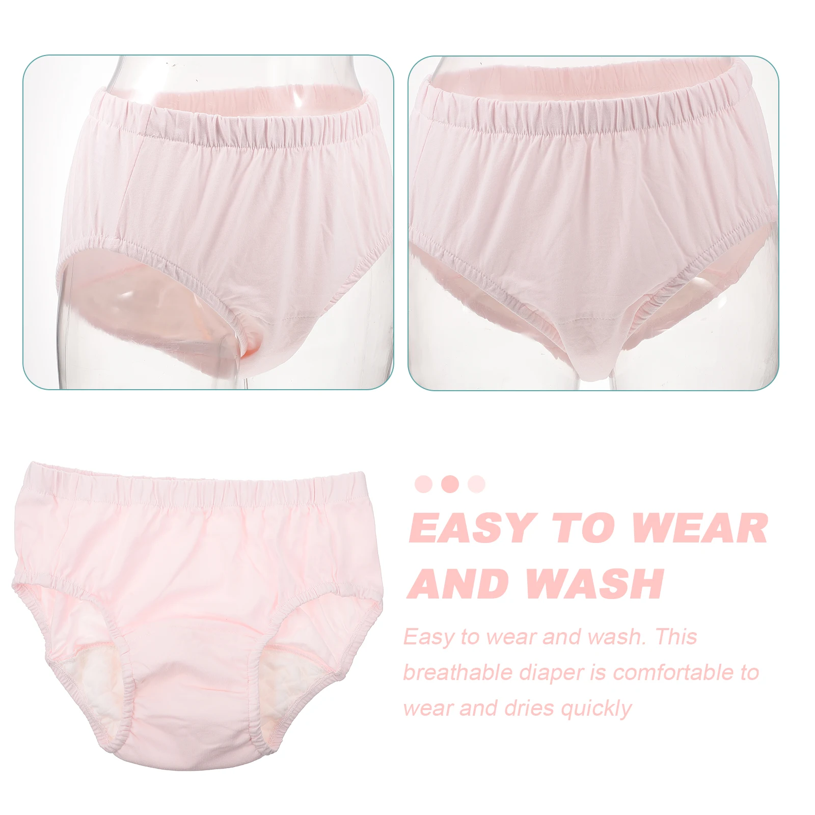 

Urine-proof Care Pants Waterproof Underwear Leak for Men Comfortable Adult Diaper Cotton Diapers Practical Washable