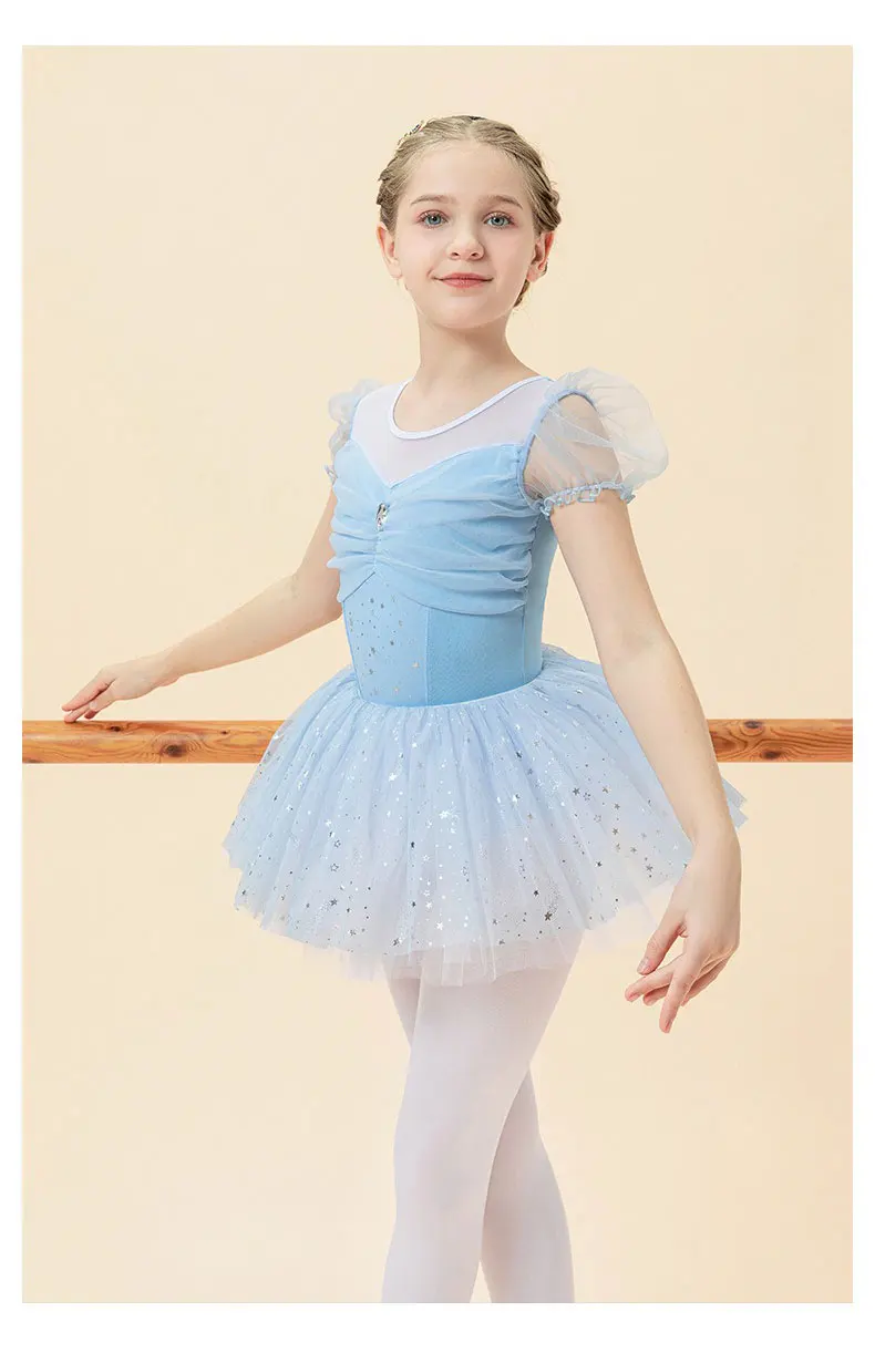 Costume da ballo - Set completo da ballo per bambini in stile principessa - Abbigliamento per balletto e body performance per bambini