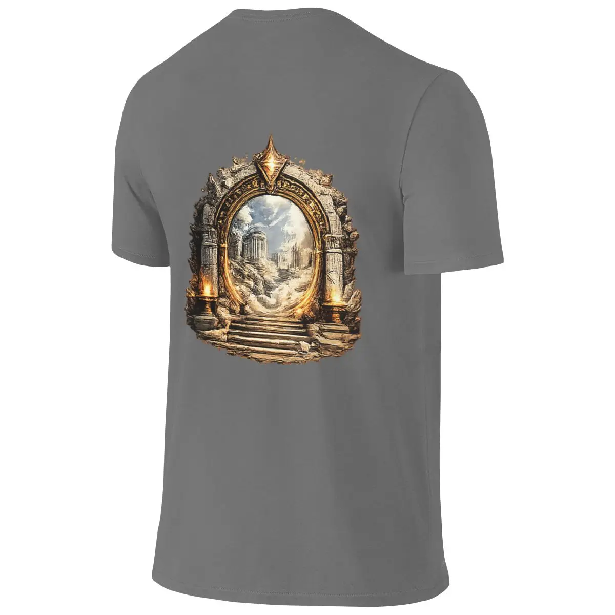 Portal Of Olympus Premium Fantasy Emblem Not Fading Reversible T-shirt Niche Simplicity Anti-Pilling Women's T-shirts