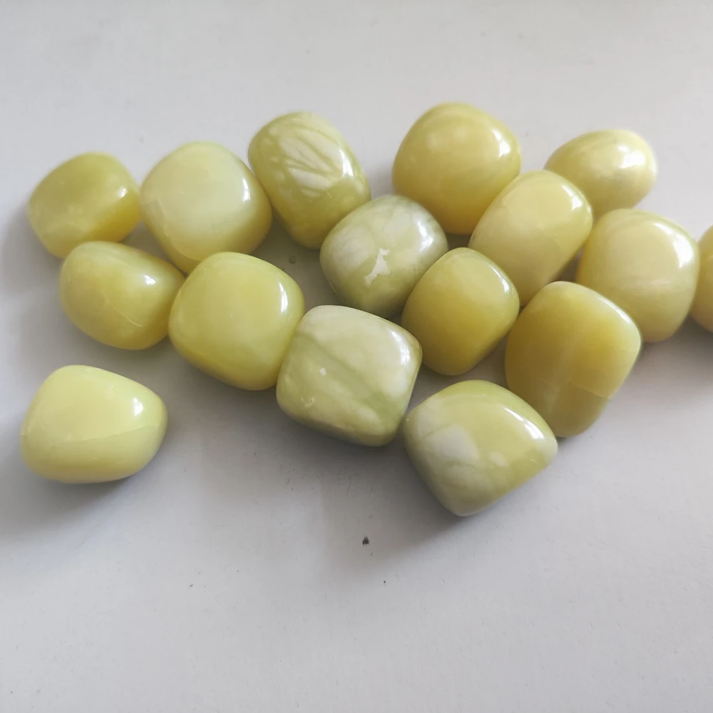 Natural Lemon Jade Agate Stone Healing Crystal Stone For DIY Jewelry Making Wealth Luck Energy Home Decoration Stone