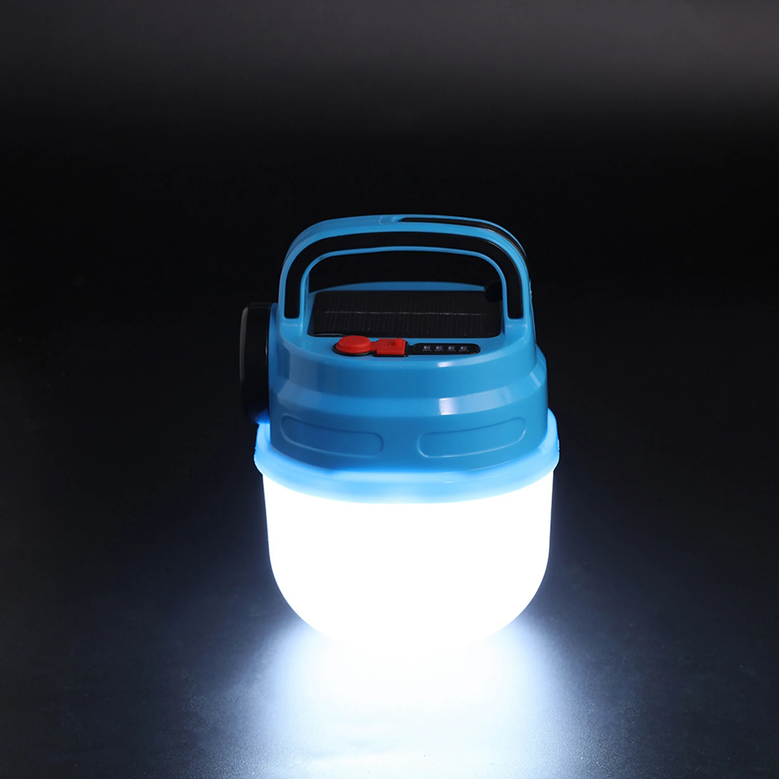 Portable Solar Powered Hanging Lamp USB Charging Emergency Light For Camping Hiking Fishing Stall Long Endurance Lighting Tools