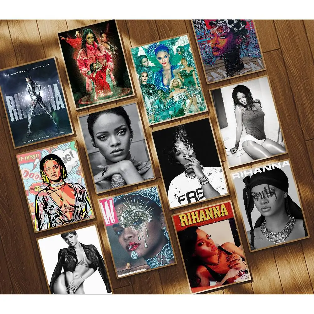 1 قطعة المغني R-RIHANNAS المشارك طباعة لغرفة النوم غرفة المعيشة ديكور المنزل اللوحة جدار الفن HD صورة جدارية #1