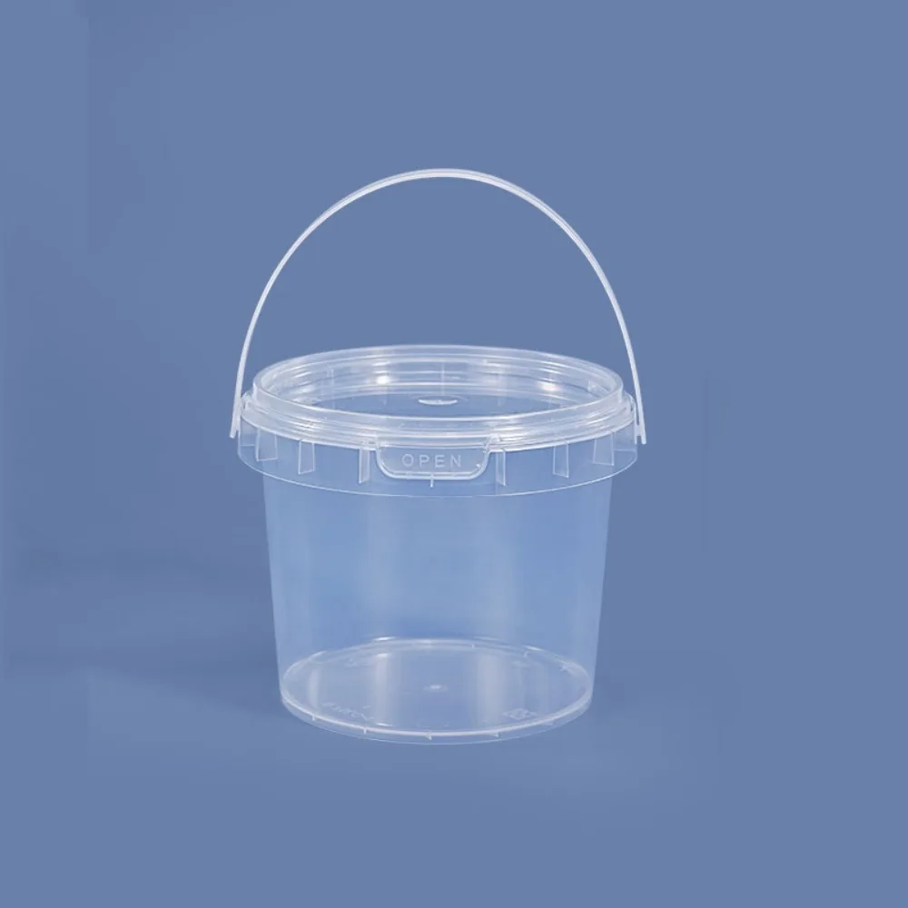 

10pcs 500/750/1000ml Milk Tea Bucket Food Grade Plastic Airtight Ice Cube Bucket with Lid Large Capacity Food Storage Jar