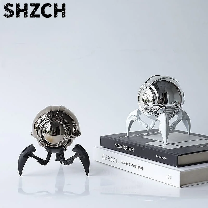Tech-Infused Astronaut Resin Alien Sculpture Mechanical Creature Decor for Hotel Lobby Club Gift