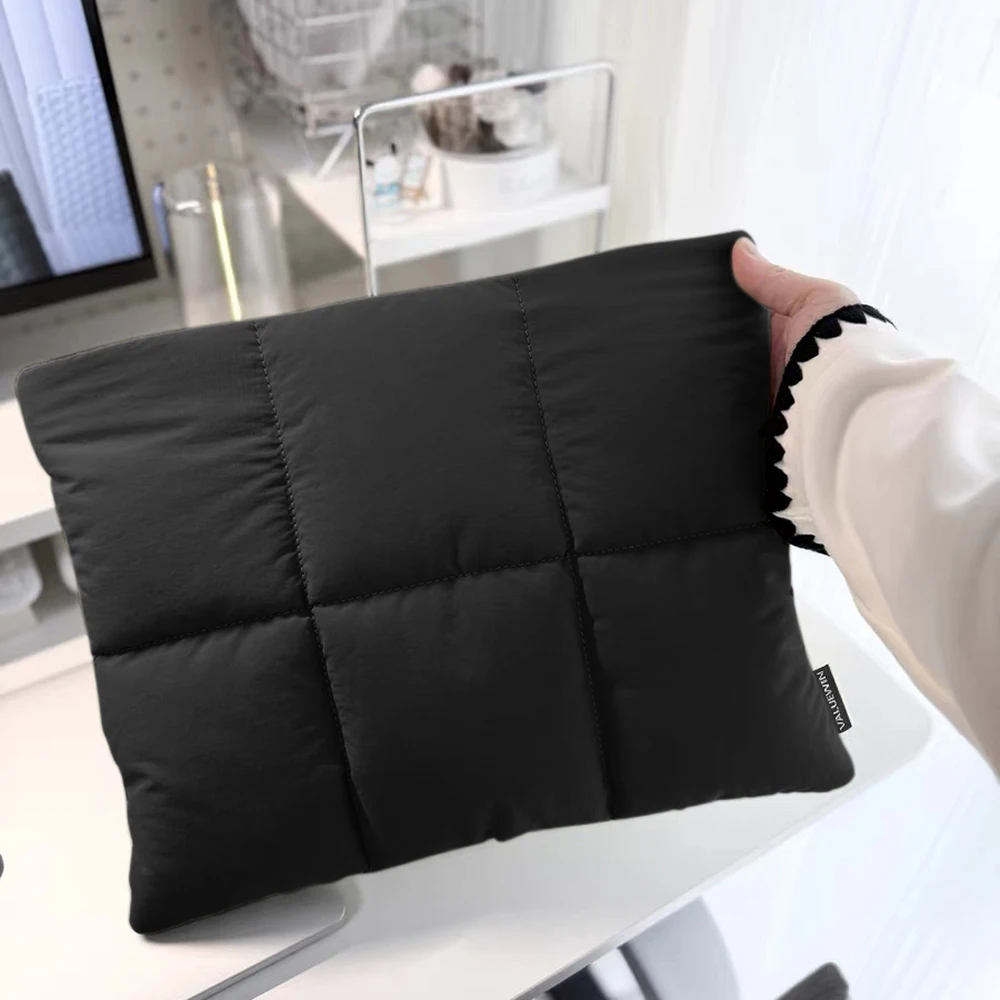 13 14 inch Laptop Sleeve Bag for Macbook Air Pro Puffy Quilted Puffer Notebook Carrying Case Tablet Laptop Case Pouch for Women