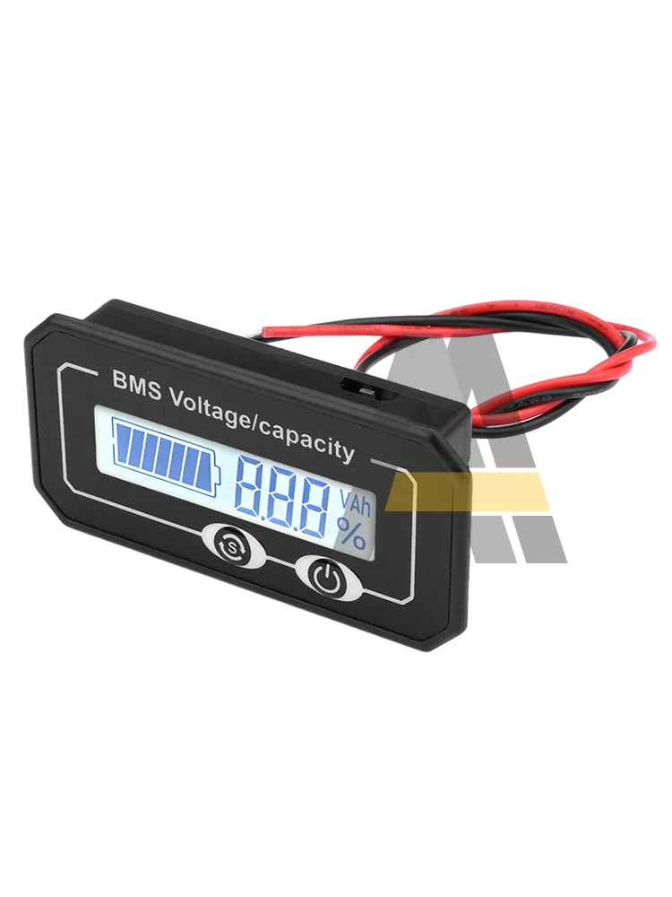 4S-24S Lithium Lead-acid Electric Power Consumption Indicator DC 8-99.9V LCD Digital Display Voltage And Power Detector 12-84V