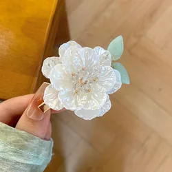 1pc/2pcs zinc alloy hair ornament, romantic camellia hair clip, high-end headwear, suitable for daily holiday wear