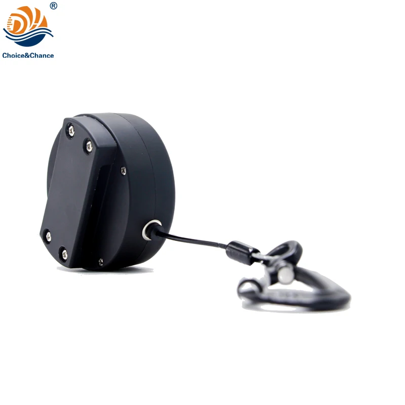 DYH PA66 Material 1.25M Retractable Tool Lanyard with Carabiner Mount Black for Drop Prevention
