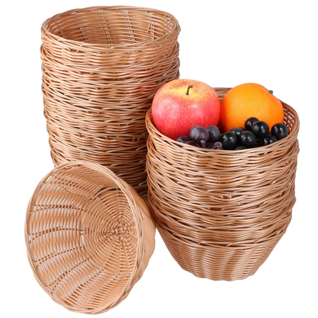 20Pcs Woven Bread Baskets 7.1