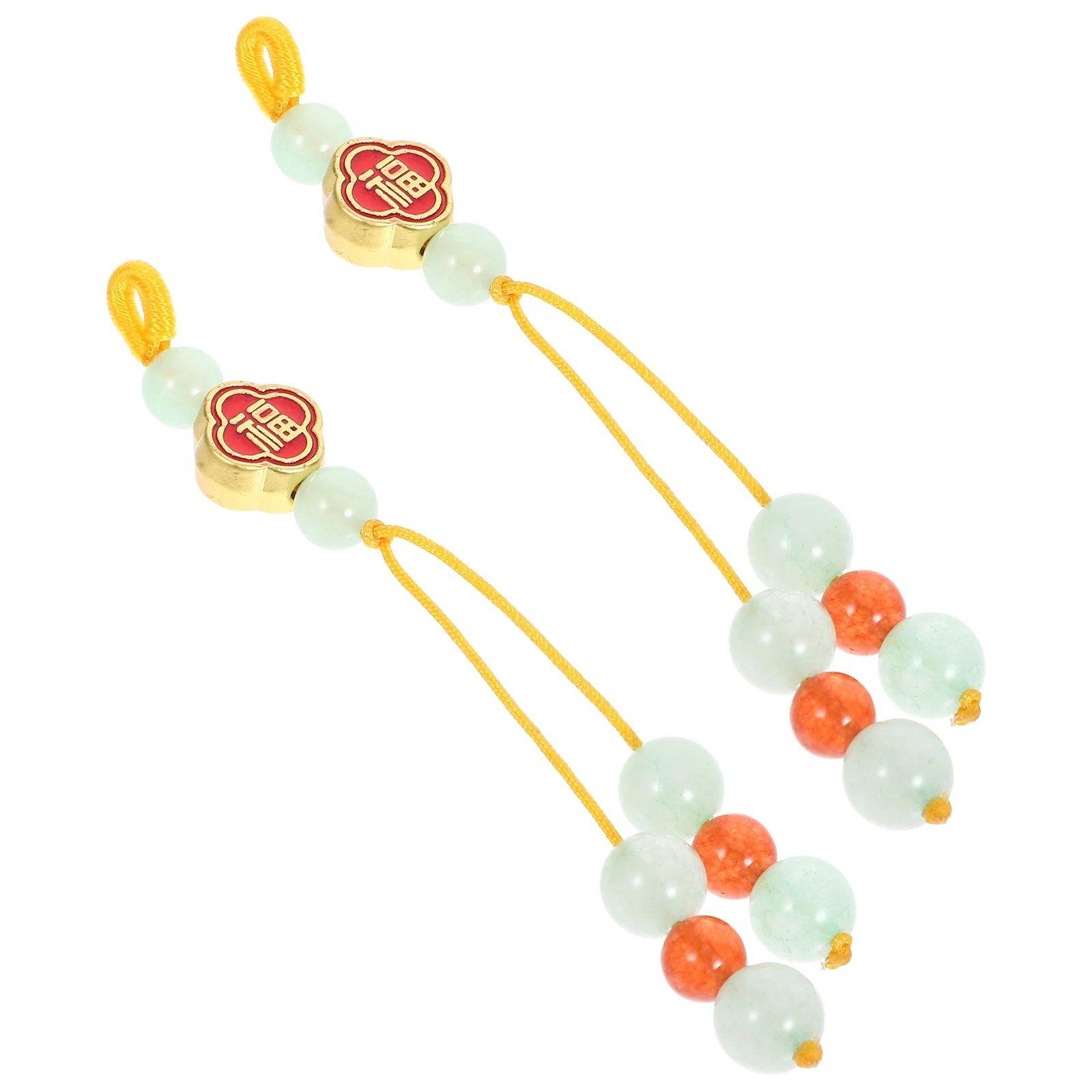 2 قطعة قلادة الصينية شرابة فنغ شوي معلقة حلية محظوظ عقدة سيارة الديكور حقيبة حفلات الزفاف سحر