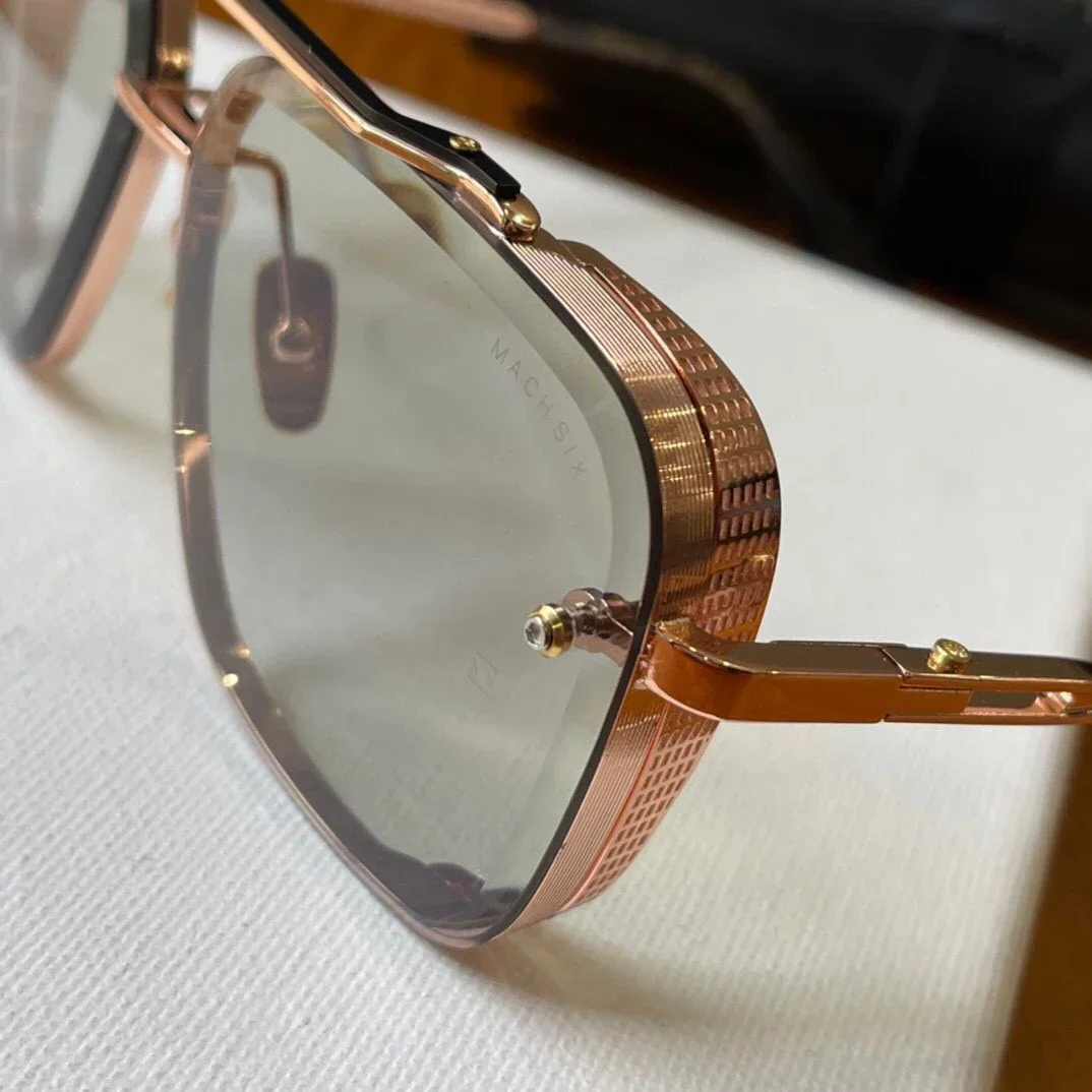 نظارات شمسية MACH SIX ذات إصدار محدود عالي الجودة للرجال بتصميم عصري من التيتانيوم للنساء مع صندوق