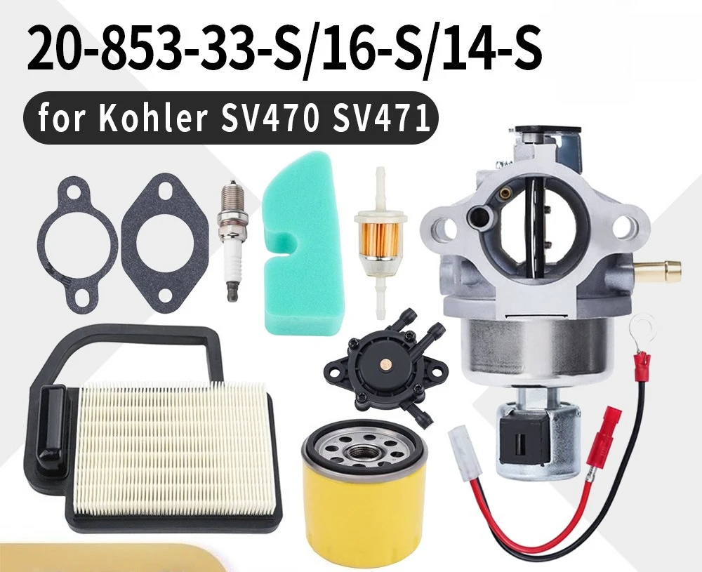 Carburetor Carb Replacement 20-853-33-S 20-853-16-S 20-853-14-S Fit Kohler SV470 SV480 Lawn Mower
